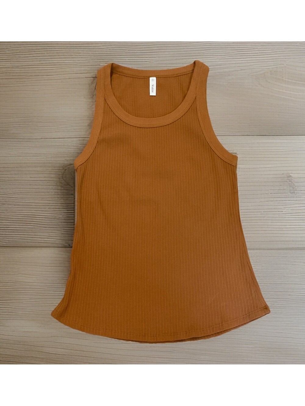 Wishlist Womens Ribbed Tank Top Color: Carmel/Brown Size: Cotton Blend